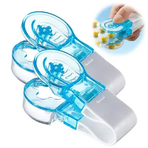 Portable Pill Taker Remover, 2 Counts Tablets Pills Blister Pack Opener, Assistance Tool for The Elderly, Disabled, Individuals with Weak Senior Arthritis Hands, Medicine Organizer, Vitamin Organizer