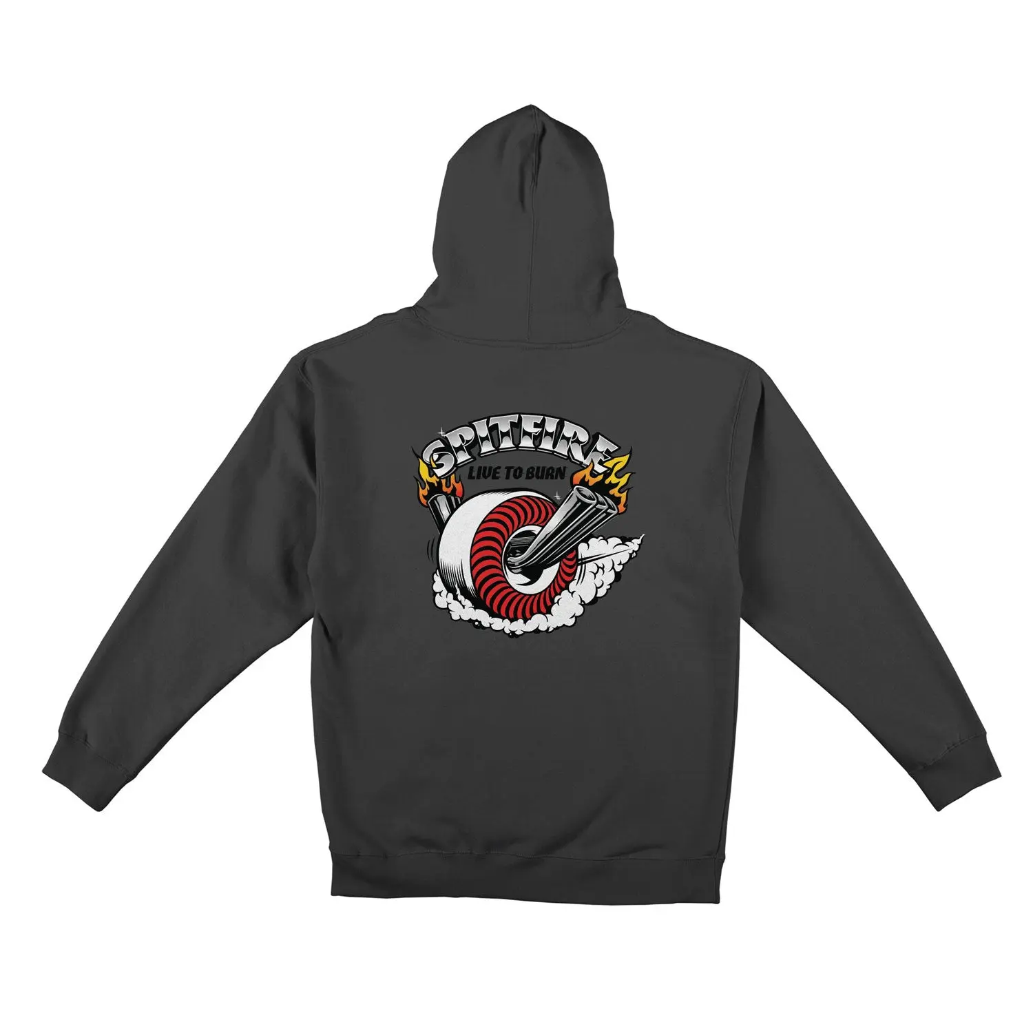 Spitfire Wheels Hoody Burnout Pullover Charcoal