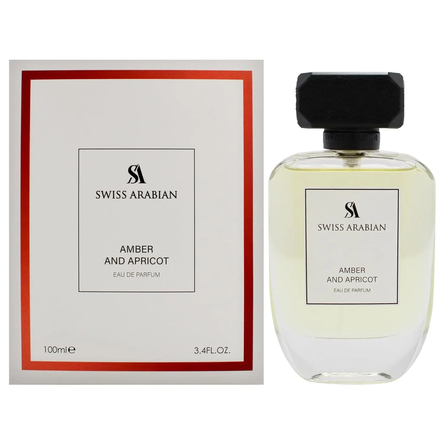 Swiss Arabian Amber and Apricot – Eau de Parfum for Women – Long-Lasting Fruity & Gourmand Perfume – Notes of Citrus, Apricot, and Vanilla – 3.4 oz