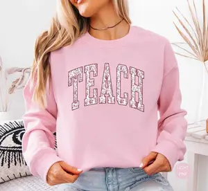 Floral Teach  Sweatshirt / Short Sleeve T-SHIRT  , pink floral teacher sweatshirt, Teacher Appreciation Gift, Back To School