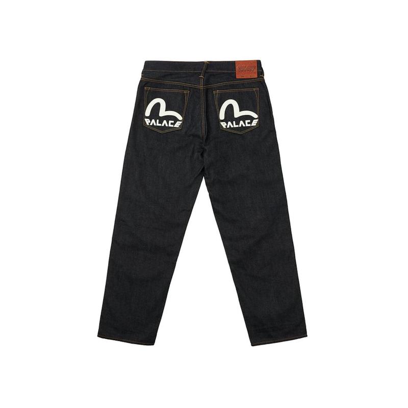 Palace x Evisu 2008 Classic Seagull Denim Jeans Indigo Raw
