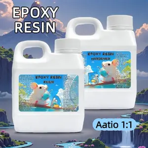 32 Ounce Crystal Clear Epoxy Resin Kit, Safe Non-Toxic DIY Starter Set, Easy to Mix Ratio 1:1, Ideal for Crafts Molding Jewelry Casting