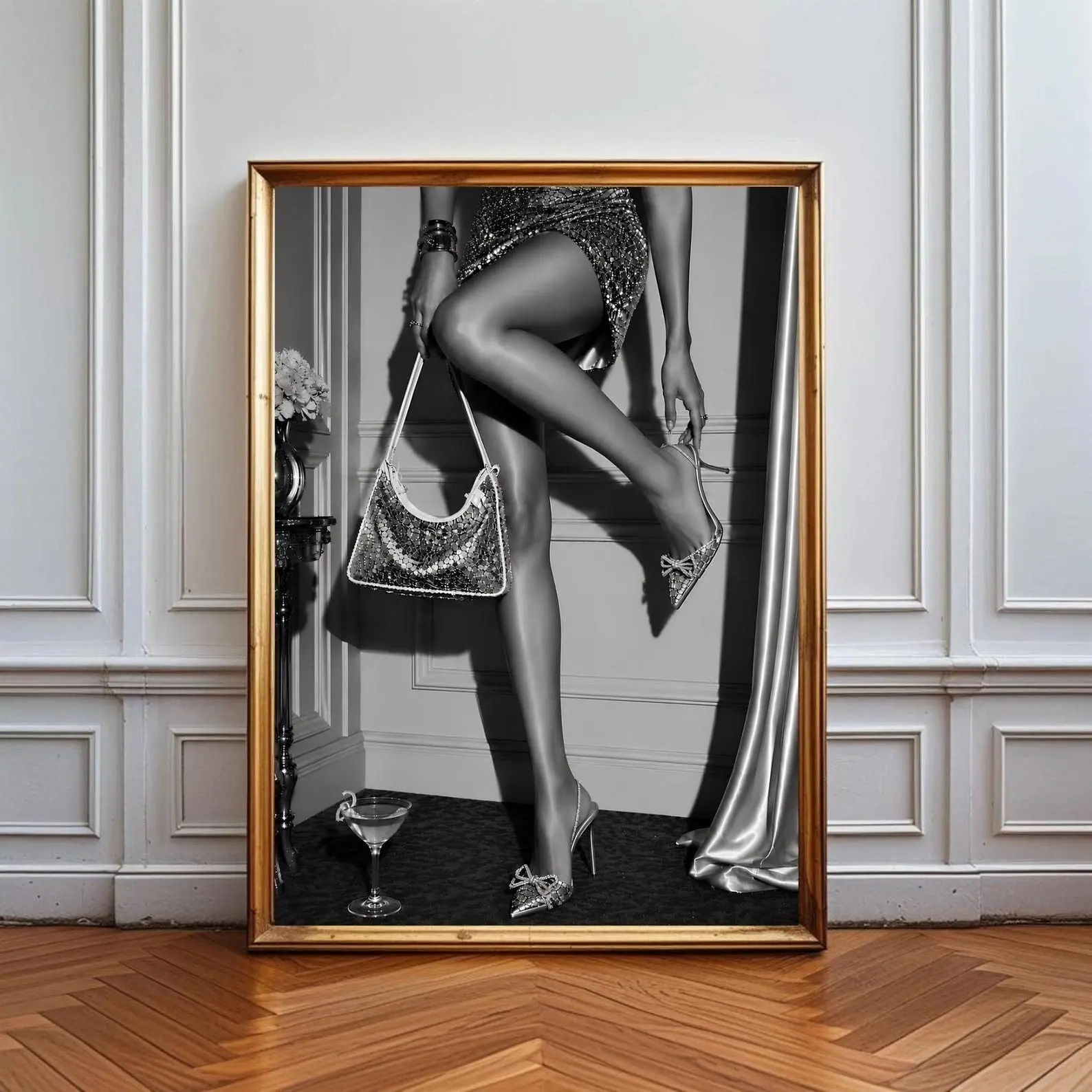Black & White Luxury Heels Fashion Vogue Style Wall Art Poster