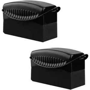 2 count Tire Dressing Applicator, Wheel Dressing Tire Shine Applicator Pad with Lid,  Wheel Detailing  Tire Waxing Wipe Polishing Sponge, Universal  Accessories (Black)