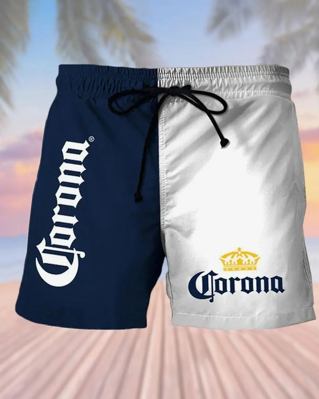 Corona Extra Men's Casual Drinking Print Beach Shorts-033102 SV1