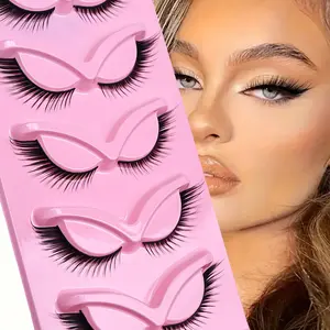 5 Pairs Fox Eye False Eyelashes, Natural Style, Winged Cat Eye Lashes, Fluffy Fairy Fox Effect, Perfect for Daily Wear & Special Occasions