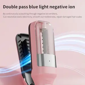 Electric hair straightener, portable rechargeable hair straightening device, automatic hair detangling device, creates smooth hairstyle, hair care styling tool, hair styling tool, the best gift for women