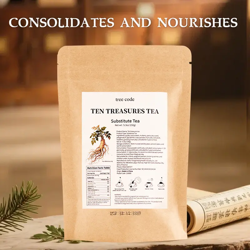 [LIVE]Treecode 10-in-1 Ginseng & Sea Cucumber Tea | Upgraded Ten Treasures Formula with Maca & Goji | Premium Men's Vitality & Energy Booster | Natural Herbal Wellness Blend