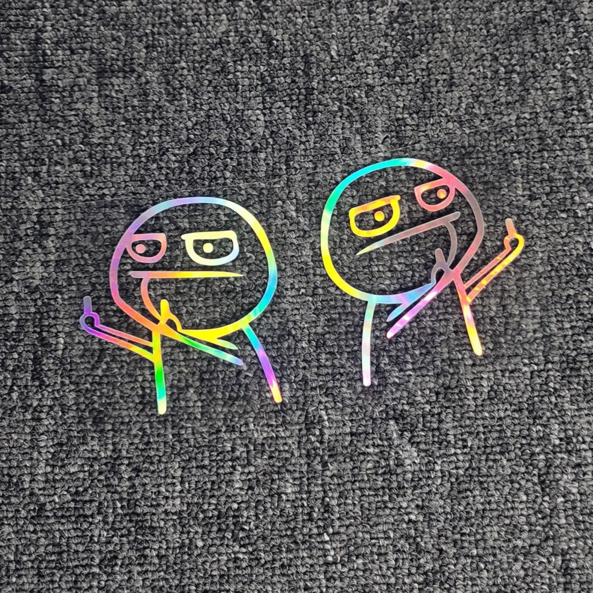 2PCS/SET  "Colorful Stickman" Car Sticker for Car Body, Motorcycle Decoration, Notebook, Make Your Items Show Funny Meme Personality Temperament, A Must for Meme Decoration & Personalized Car Decoration Enthusiasts, Car Decal