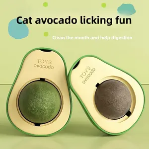 Avocado Catnip Licking Ball, Cat Teething Toy, Bite-resistant for Kittens, Teeth Cleaning & Stress Relief Pet Supplies