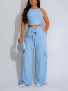 2 Piece Set with off Shoulder Design, Stretchy Fabric for Casual Fashion, Perfect for Everyday Wear