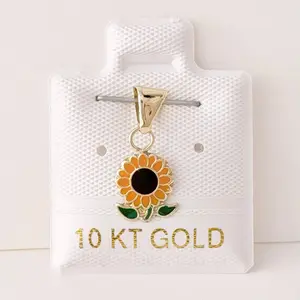 10k Gold Pendant - Sunflower