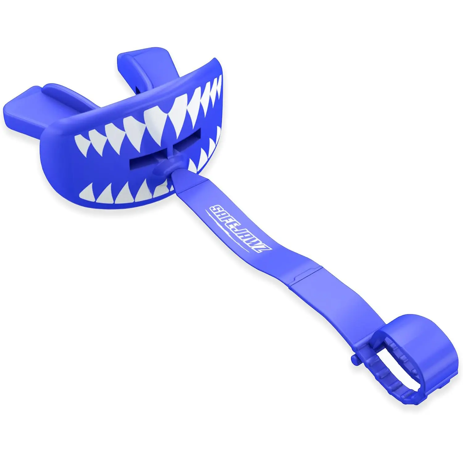 SafeJawz EXTRO Lip Guard Protector Mouthpiece with Detachable Strap for Football, Lacrosse - SHARK