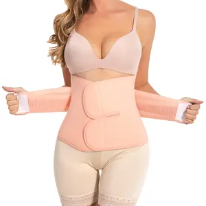 Postpartum Essentials C-Section Belly Wrap - Postpartum Belly Band Recovery Belly Support Abdominal Binder Post Surgery Girdle Pink