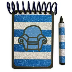 Handcrafted Blue stripes Notebook -HANUKKAH Notebook