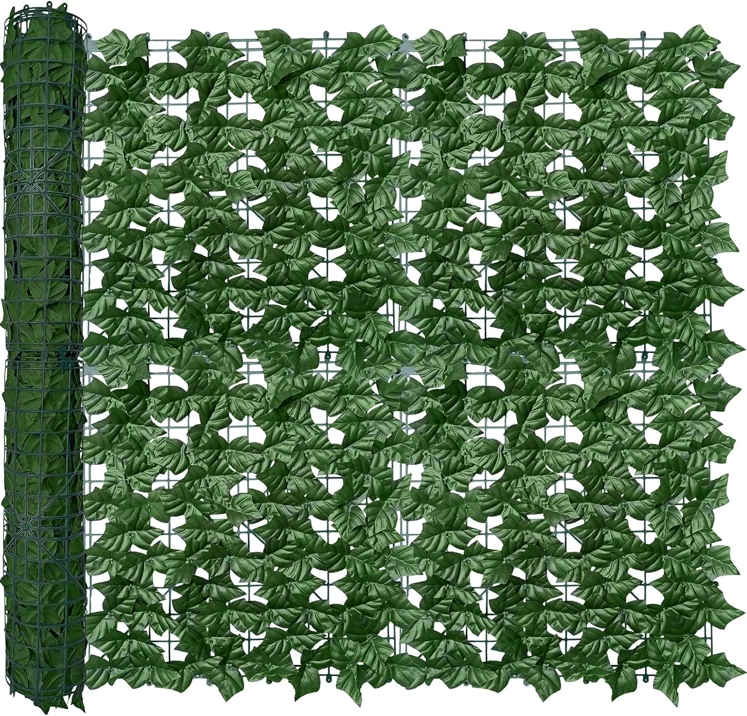 Artificial Ivy Privacy Screen Fence Panel, Green 40 X 120 in UV-Anti Faux Greenery Backdrop, Fake Vine Leaf Hedges Background, Patio/Balcony/Garden/Backyard, Indoor Outdoor Green Decor