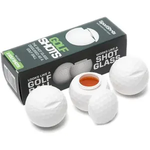 Golf Ball Shot Glass Set Funny Novelty Drinkware for Party Golf Disguised Shot Glasses Gift for Men Dad Husband Golfers White Elephant Exchange 3 Pack