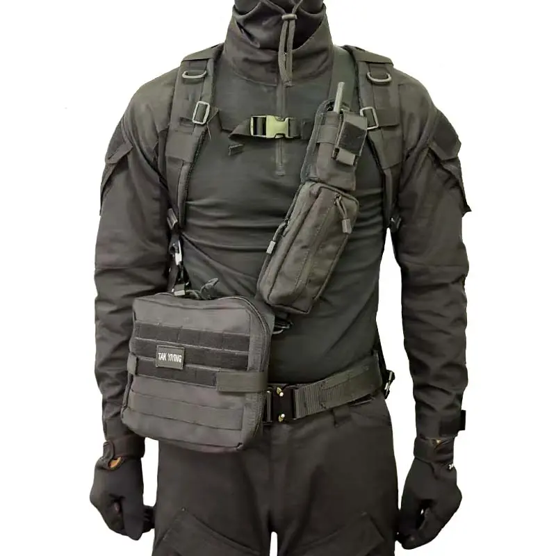 Hiking Camping Gear Bag, Multi-Functional Chest Pack, Zipper Chest Bag, Fishing Tool Kit, Crossbody Shoulder Bag, Phone Pouch, Outdoor Travel Backpack, Tactical Crossbody Bag, Multifunctional Crossbody Bag, Nylon Crossbody Bag