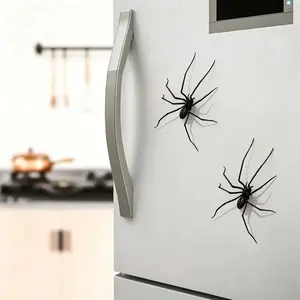 PVC Halloween Spider Refrigerator Magnet, Fun Home Decoration, Removable Magnetic Decals for Refrigerator & Garage Door, Holiday Gift Box