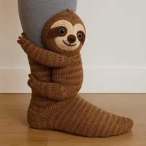 Funny Animal Hug Socks Sloth Panda Knit Floor Socks Insulated Socks Cute Autumn and Winter Floor Sock Novelty