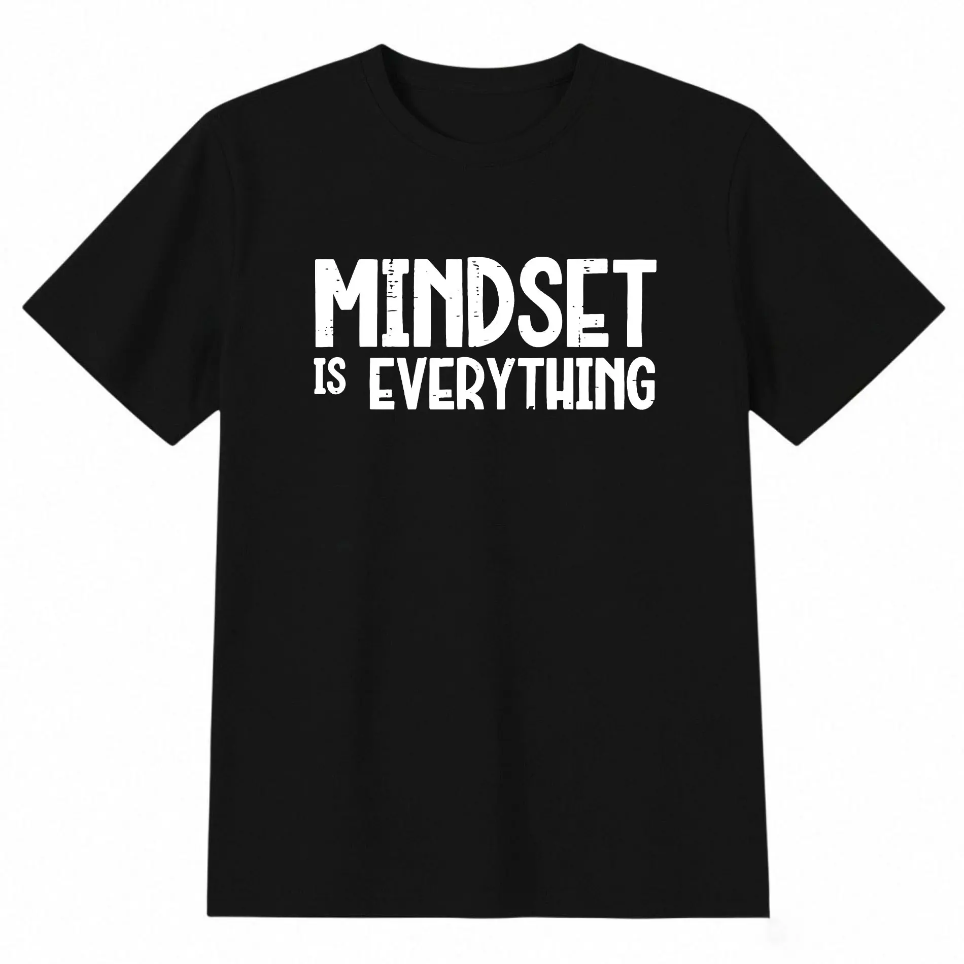 Men's & Women's Motivational Workout T-Shirt - MINDSET IS EVERYTHING Gym Tee- Unisex Fitness Apparel for Running, Training,