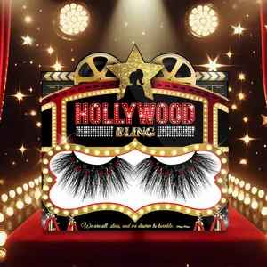 SEQUEL RED Mink Eyelashes with Rhinestones | 25mm Voluminous Strip Lashes for Dramatic Looks