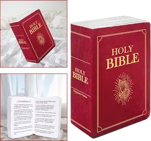 Bible Pillow Book Plush That Opens, for Teens Adults Christian Gifts, Cozy Faith Bible Pillow