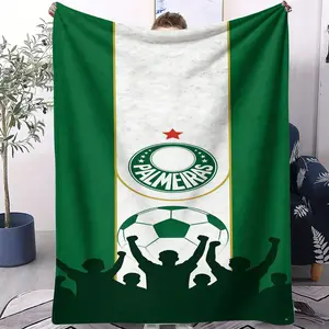 World Cup Theme Football Club Logo Blanket, All-Season Use, Sofa Cover, Bed Tail Decor, Portable Travel Blanket, Picnic Mat