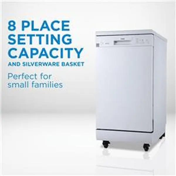 Danby DDW1805EWP 18 in. Wide Portable Dishwasher, White