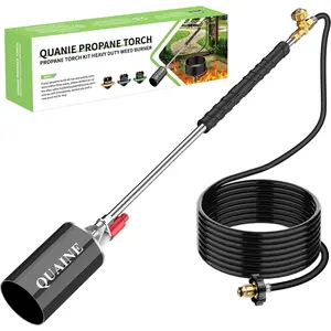 Propane Torch Weed Burner Kit,High Output 2,800,000 BTU with Self Igniter and Flame Control,Heavy Duty Blow Torch with 10FT Hose,Flamethrower for Weeding,Roofing,Melting Ice,BBQ
