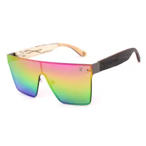 Apres-Ski Frameless Maple Wooden Sunglasses | Reflective | Joycoast