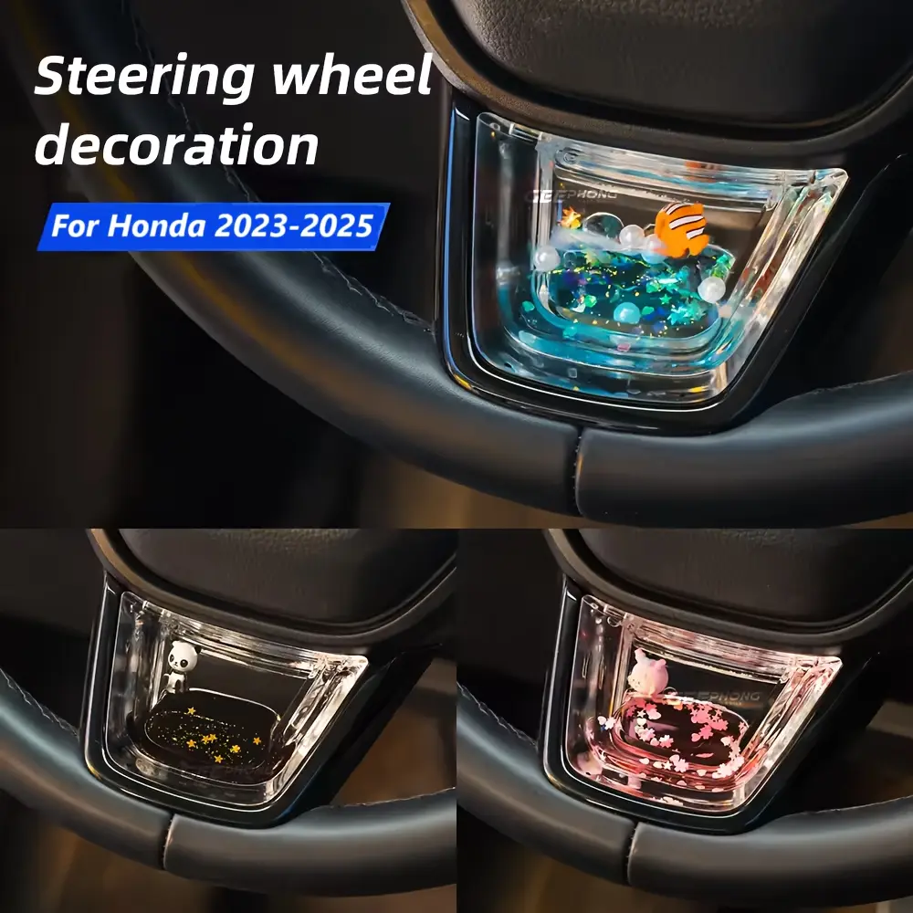 Dynamic Decorative Trim for The Steering Wheel of for HONDA Models, for Accord 11 (2023-2025), for Civic (2022-2023), for CR-V (2023-2024), for HR-V (2023-2024), for Integra (2022-2024)