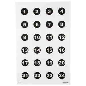 ACTION TGT 24 3" NMBR CIRCLES 100PK