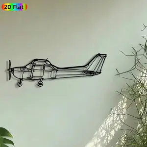 1pc Propeller Airplane Metal Wall Art, Vintage Aircraft Statue Mural, Intricate Craftsmanship, Artistic Metalwork, Perfect for Fathers Day, Housewarming Decor, Perfect for Man Cave Office Garage Decor, Ideal Gift for Aviation Enthusiasts.