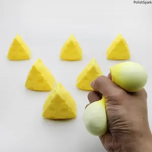 Cute Cheese Squishy Fidget Toy | Slow Rising Super Soft Stress Relief Squeeze Toy, Realistic Swiss Cheese Slice Squishies for Kids Adults Anxiety Relief