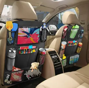 Rear seat storage device for cars  , Multifunctional Vehicle Interior Trim Accessory with Transparent Tablet Holder for Pet Supplies Organization (Dog & Cat Furniture Compatibility)