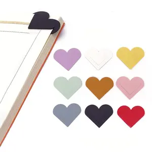 Heart Shaped Bookmark, 4 Counts/set Double-sided Clip for Books & Diaries, Creative Page Separator for Literary Lovers, Student Gift