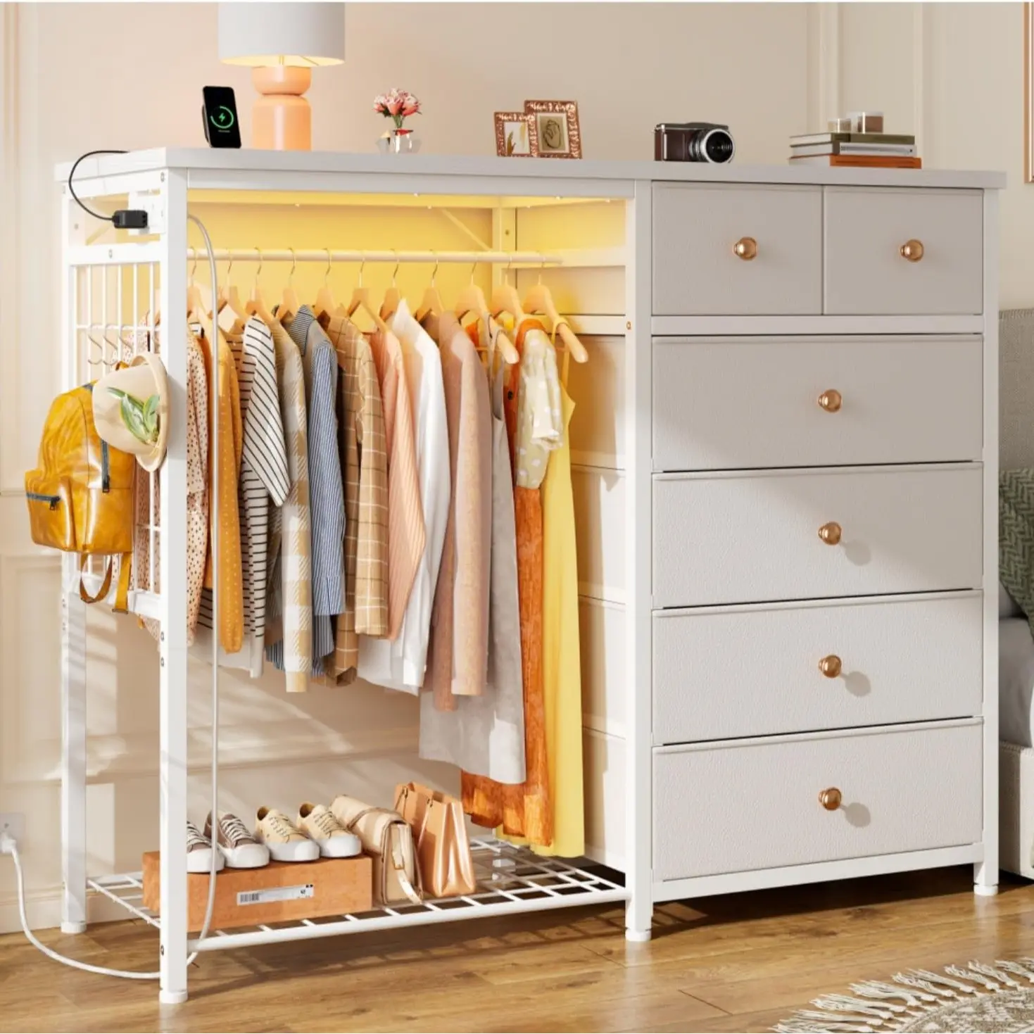 White-6 Drawer