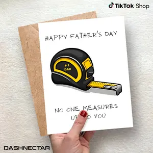 No One Measures Up To You Father's Day Card, Funny Father's Day Card, Happy Father's Day Card