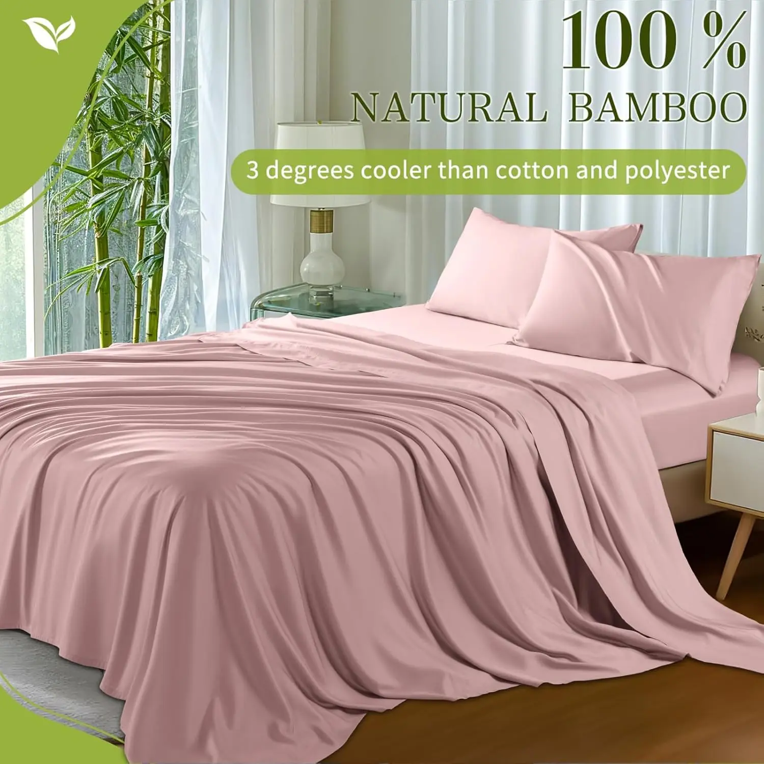 100% Bamboo- Light Pink
