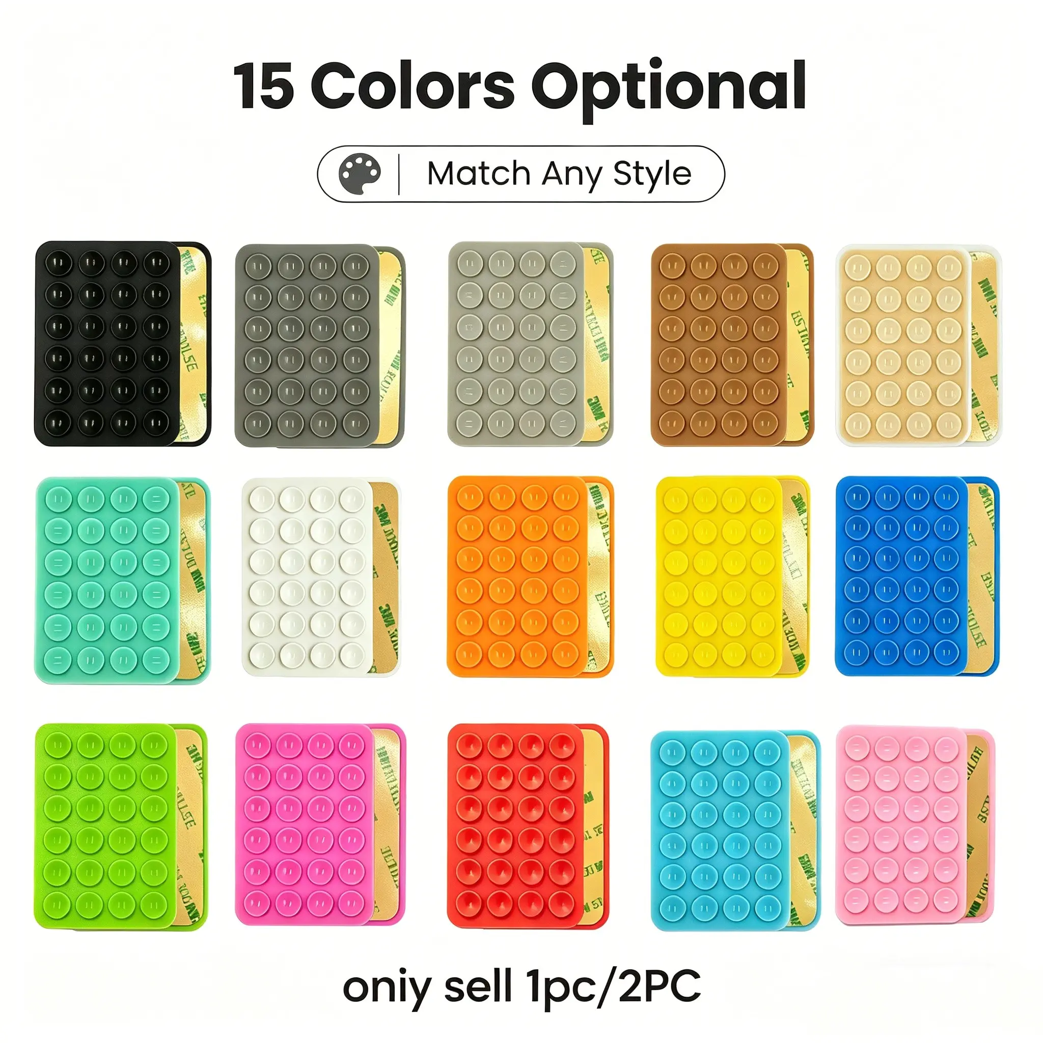 1PC/2PC Reusable Portable Silicone Suction Phone Mount, Phone Suction Pad, Cellphone Selfie Accessory, Selfie Phone Stand - 15 Colors! Hands-Free Phone Holder for Shower, TikTok, Makeup & More! #SiliconeSuctionMount #PhoneHolder #TikTokMadeMeBuyIt