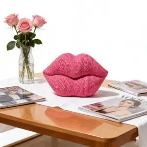 Resin Lip Sculpture Statue Decor, Decorative Sculptures, Art Figurine, Love Theme Art Modern Home Decoration for Home Office Bedroom Bar Hotel Bathroom, Perfect Wedding Valentine's Day Gift