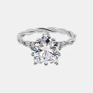 【806-CS】New Year Promo ‘’Winter Serene‘’ 3 Carat Synthetic Moissanite Ring