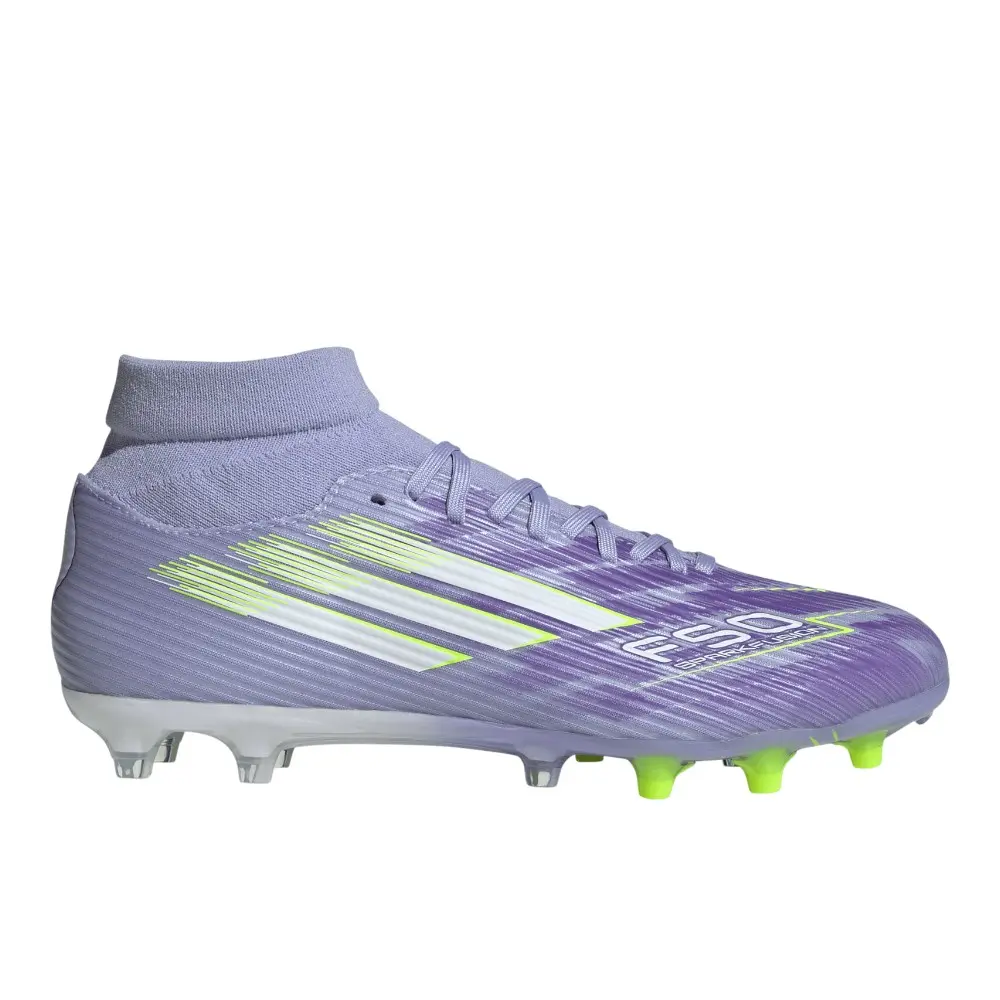 adidas Womens F50 Sparkfusion League Mid Cut Firm Ground Artificial Ground Soccer Cleats  - Purple
