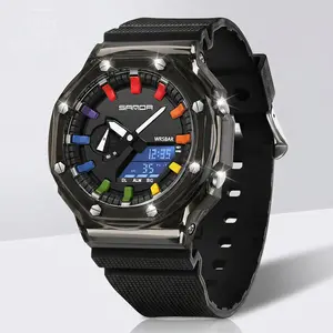 Water Resistant Digital Sports Watch With Led Light  Unisex Outdoor Wristwatch Luminous Watches For Men