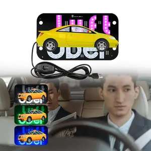 Car Windshield LED Sign, USB Taxi LED Panel Light, Multifunctional 2 in 1 Switch Signal Light, Car Decorative Light, Car Interior Decoration, Car Accessories, Car Interior Accessory