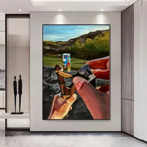 PIKPAKA I Hits Hvergang Painting Calligraphy HD Waterproof Art Poster for Home, Bar & Café Decor | Fade-Resistant, Non-Sticky, Vibrant DIY Wall Print | Perfect Decorative Poster for Office & Living Room