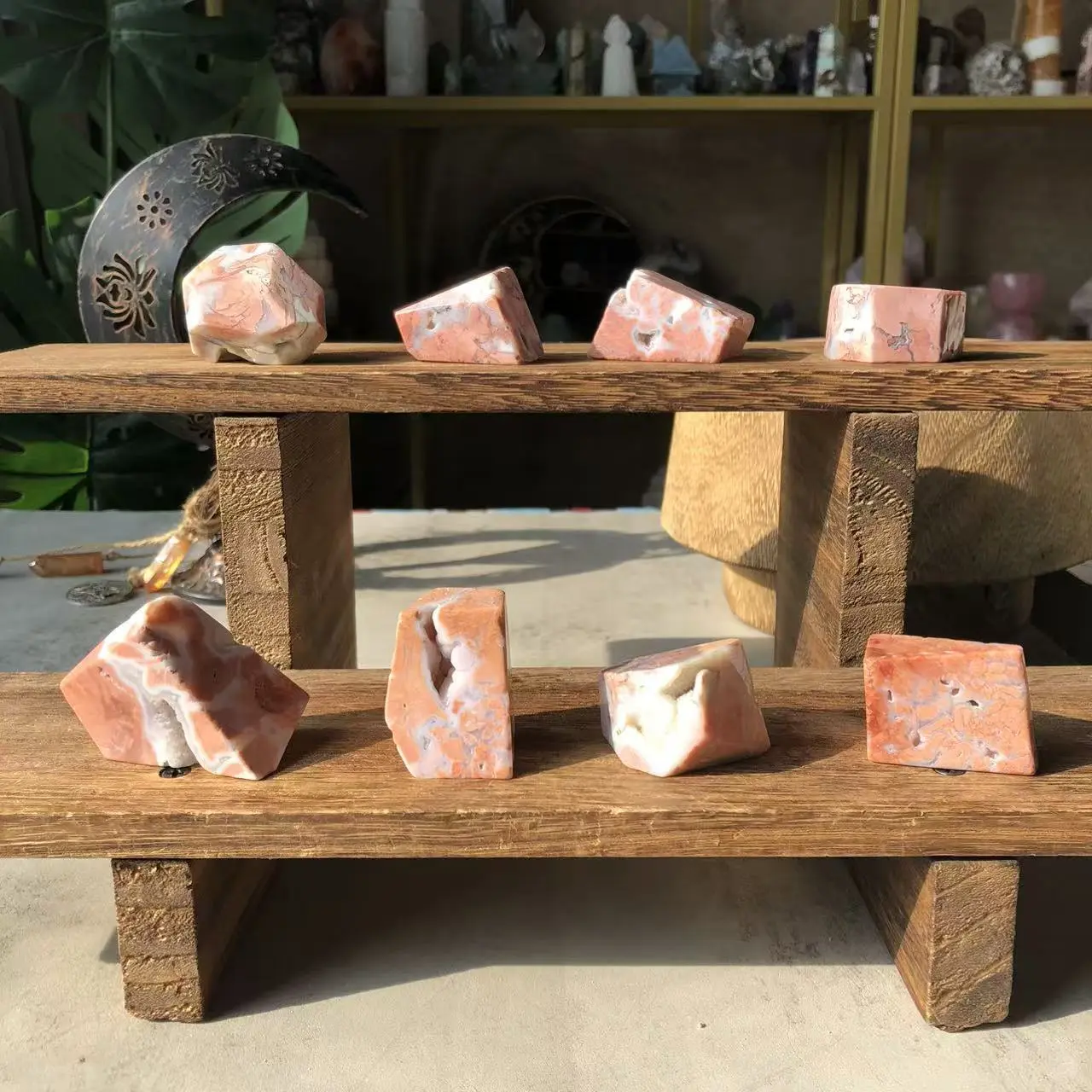 Natural Crystal Pink Agate Free  From Collection