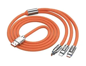 3 in 1 120W Super Fast Charging Cable Zinc Alloy with LED soft indicator charger Iphone Smart phone