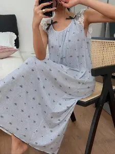 Comfortable Lazy Sexy Lace European Style Sleepwear, Loungewear, Soft and Cozy Fitted Nightgown for Women, Perfect for Relaxing at Home